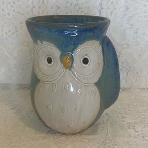 GC Gift Craft Pottery Owl Shaped Mug 3D Wing Pocket Handle